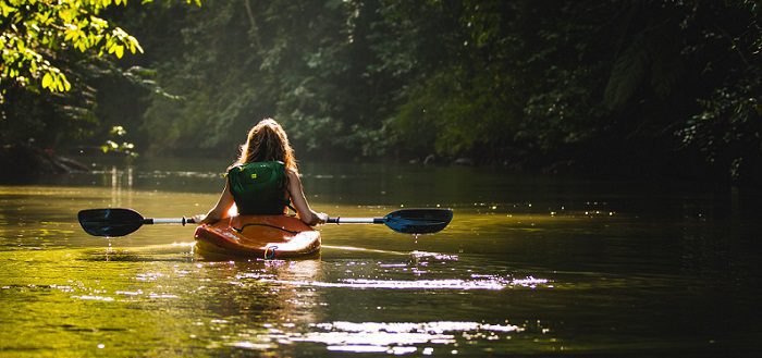 woman canoeing
