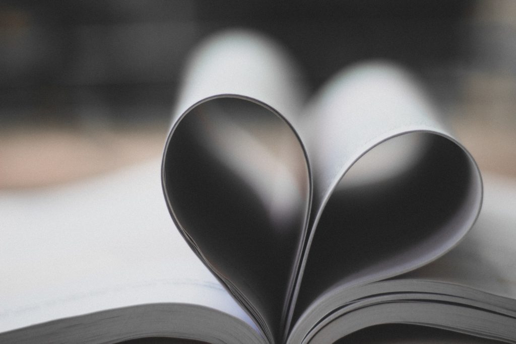book pages heart