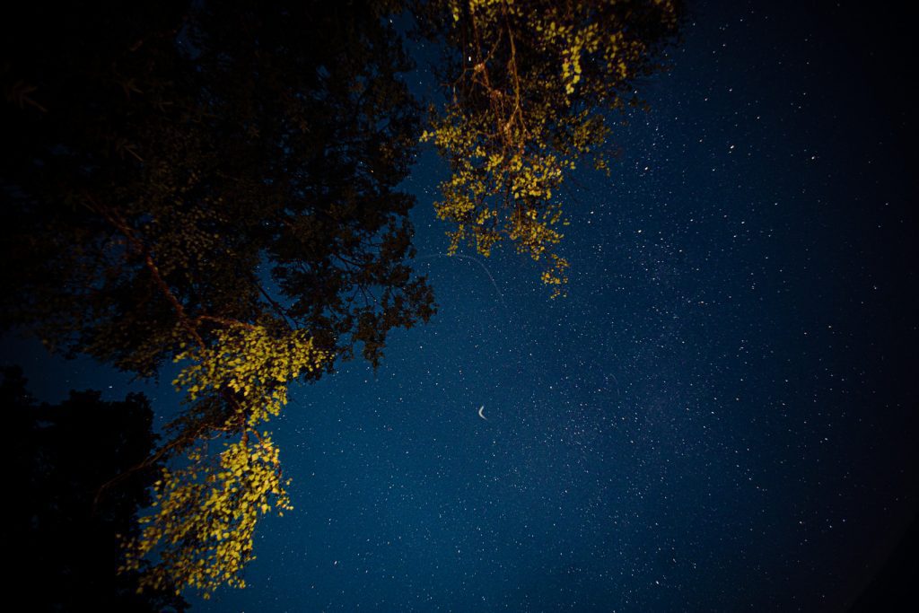 up angle night sky