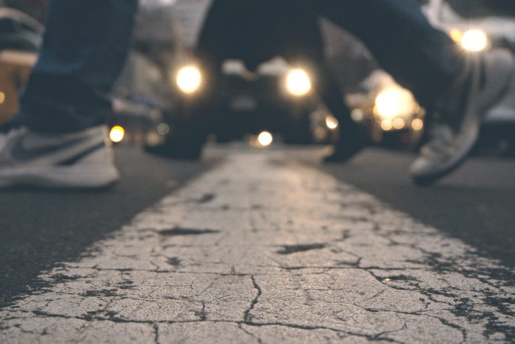 crossing street