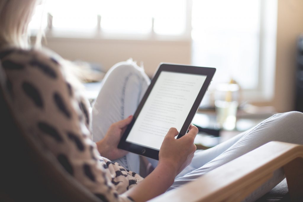 reading an ebook
