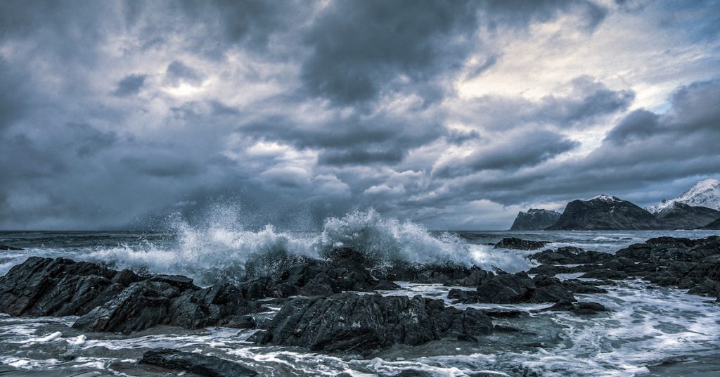 waves and rocks