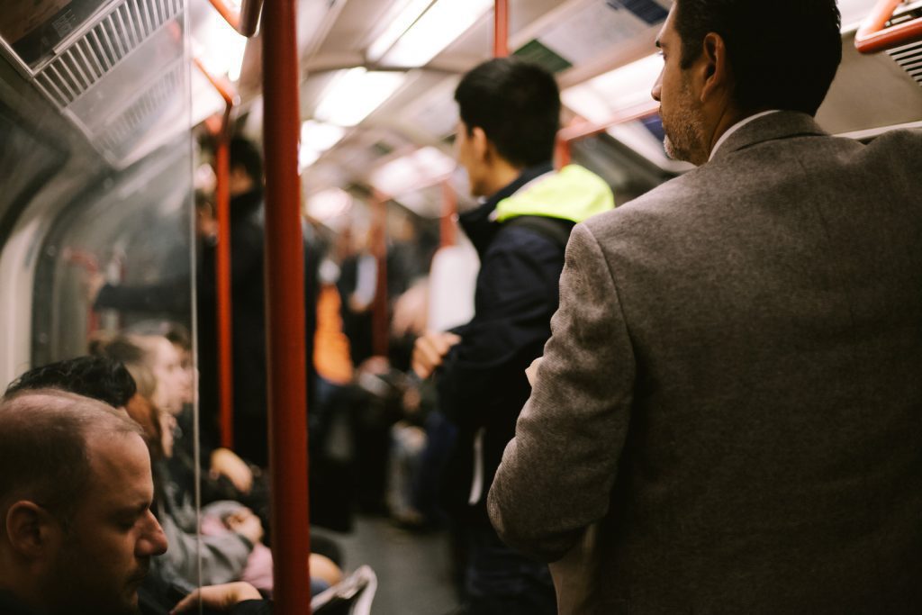 people on a train