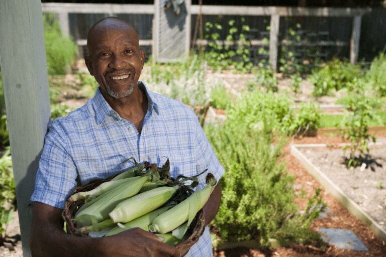 man with corn