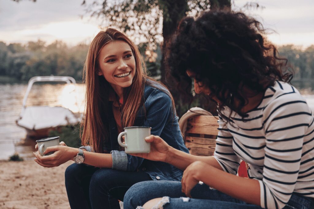 outdoors conversation