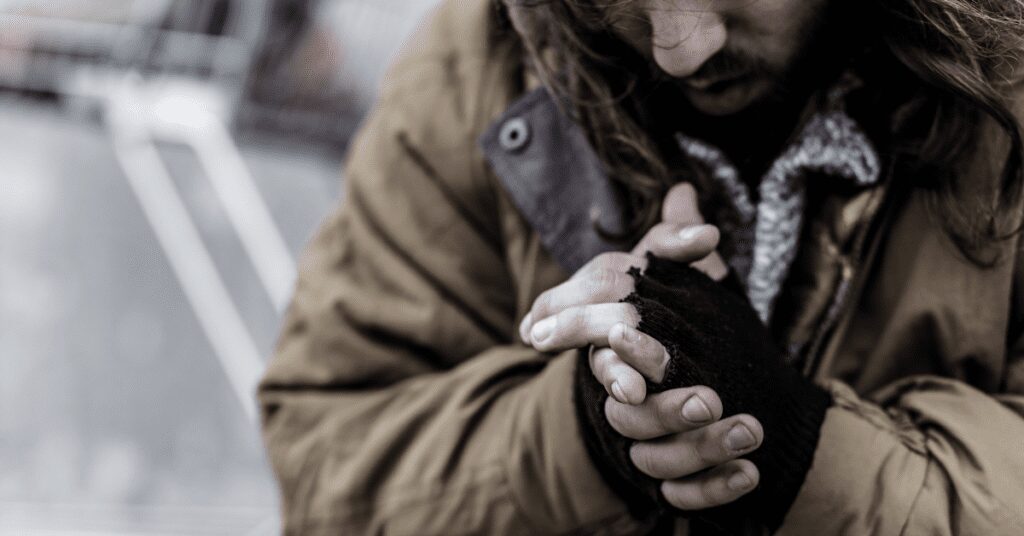 gloved hands