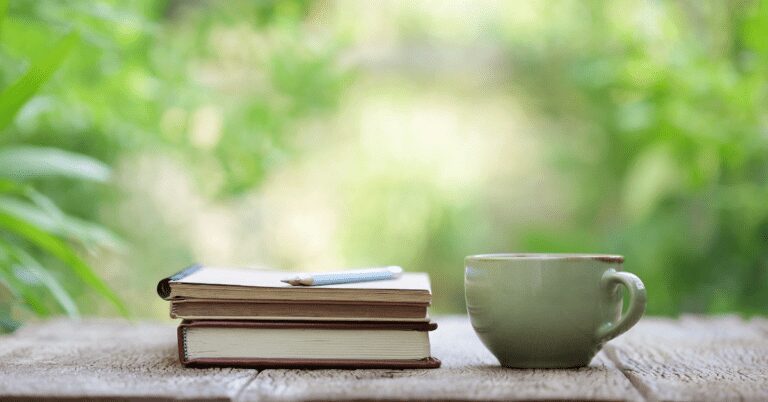 books and mug