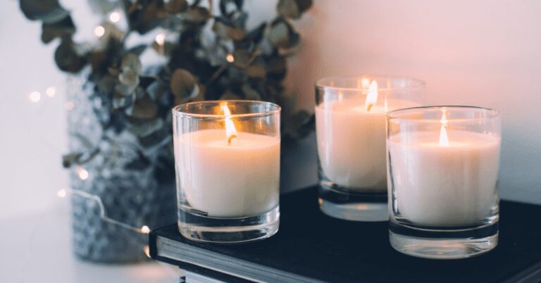 candles on book