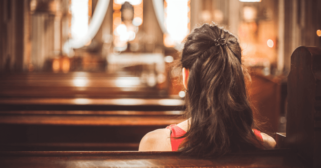 woman at church