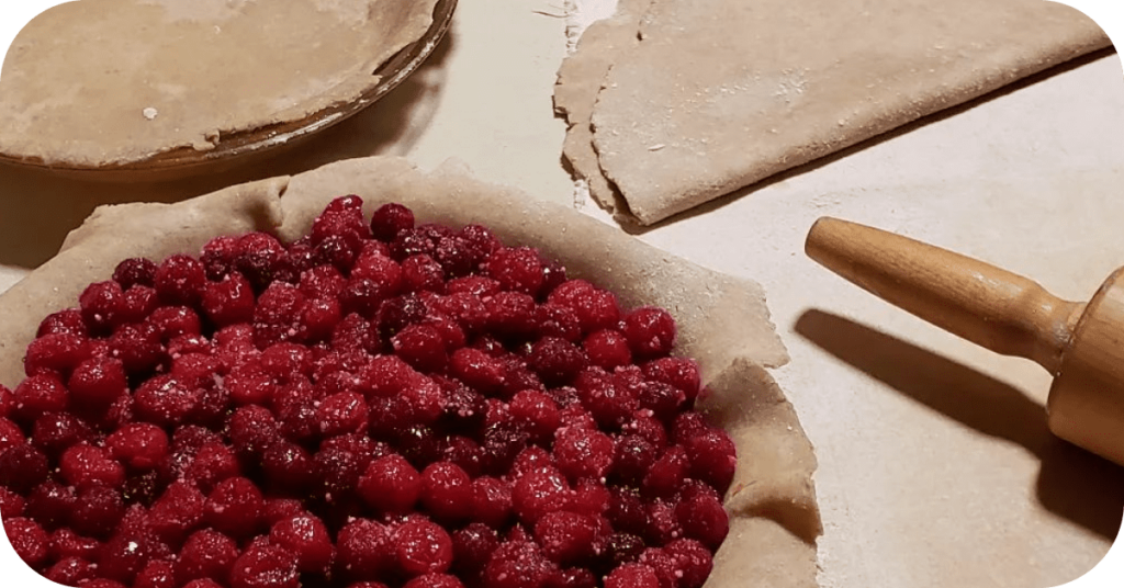 Handmade gooseberry pie from Good Courage Farm