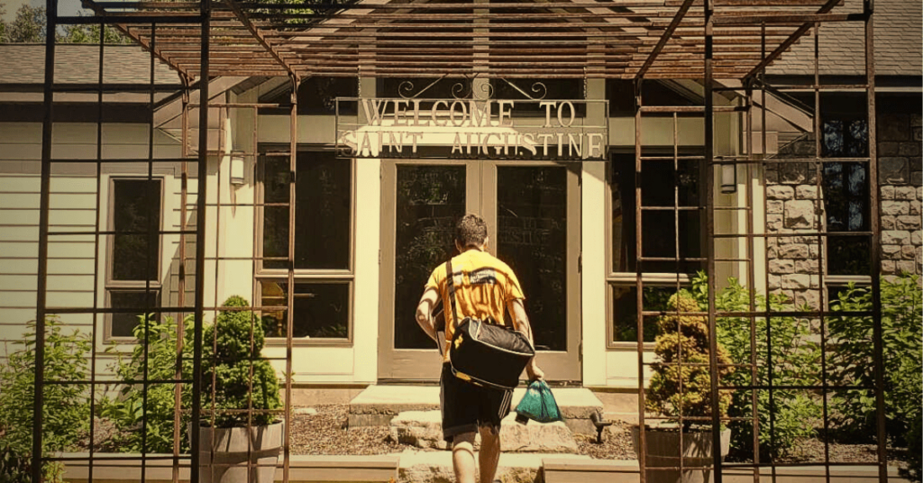 photo by author outside of Saint Augustine Monastery