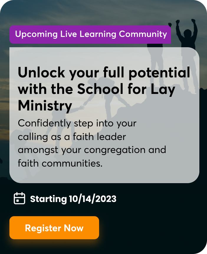 School for Lay Ministry Popup. Upcoming Live Learning Community