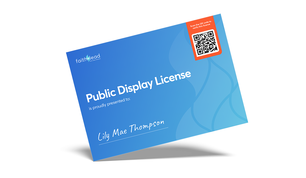 Public Display License