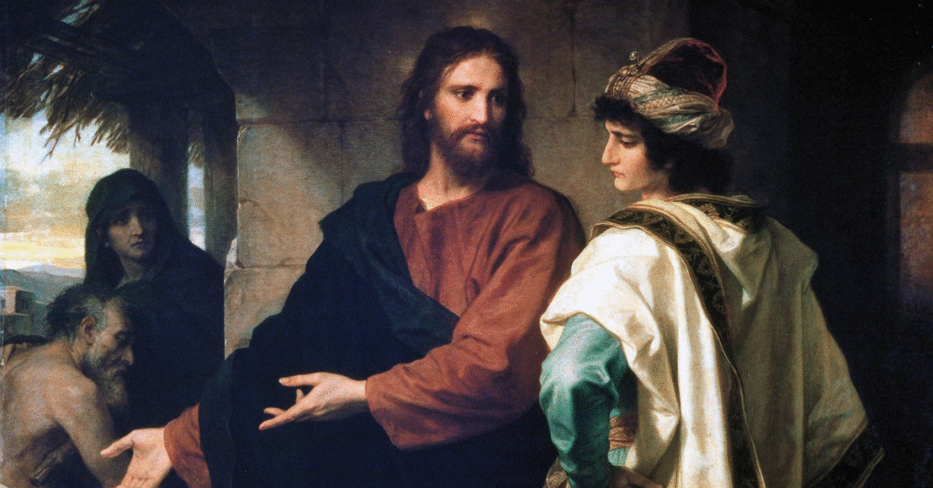 Hoffman's painting of Jesus and the rich young ruler