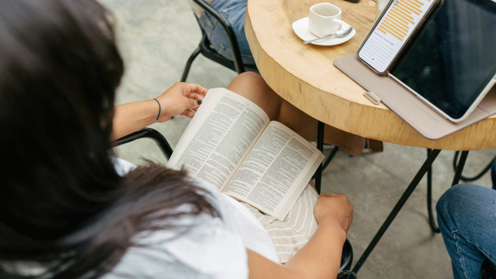 young people reading the Bible