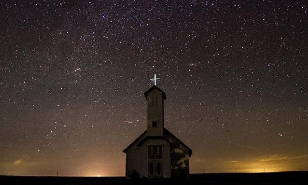 country church under the stars